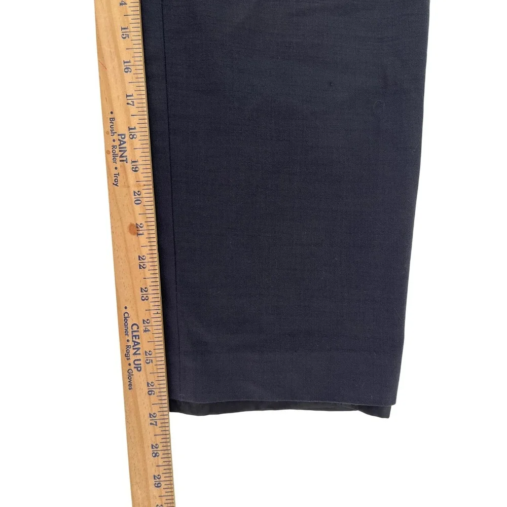 Talbots Petites Black Wide‎ Leg Dress Pants 10P Italian Fabric Lined Side Zip